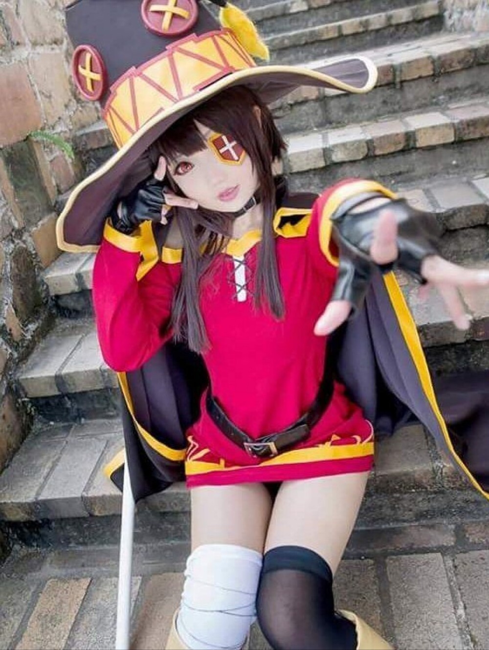 Burgundy KonoSuba Megumin Cosplay Wig